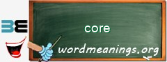 WordMeaning blackboard for core
